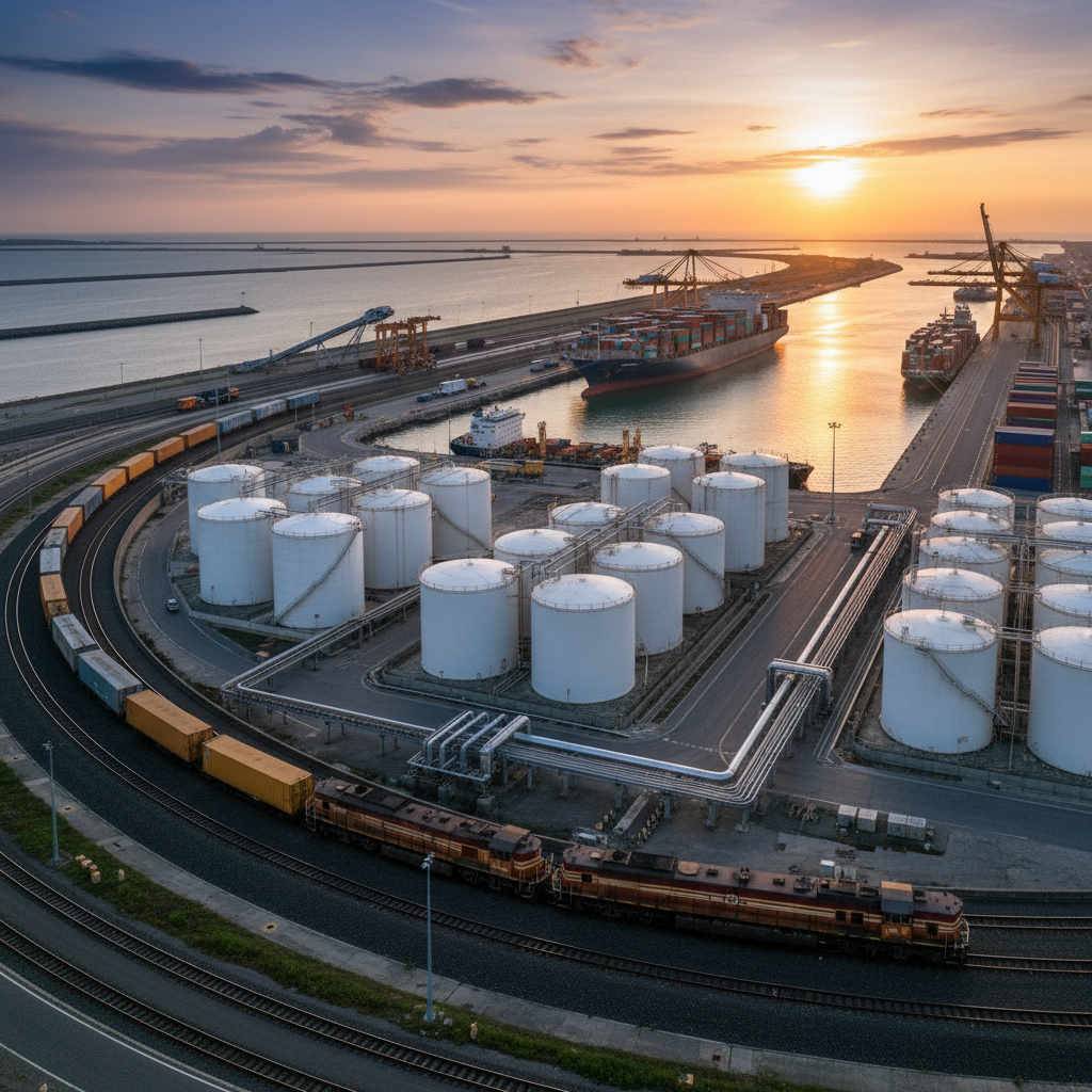 firefly gemini flash multimodal logistics train ship storage tanks without text 516595.webp